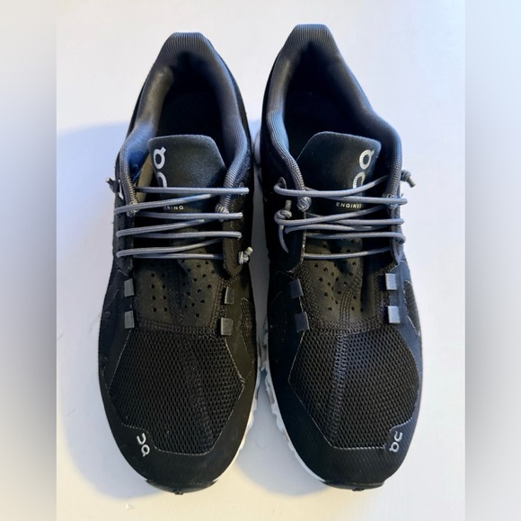 On Running Shoes - On Womens Cloud Black Running Shoes Sneakers Size 7